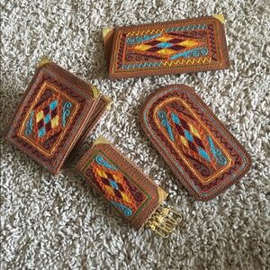 Embroided Leather (4 pieces) set